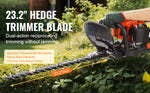 Amocart 23.2-inch 26CC 2 Cycle Gas Hedge Trimmer Gas Powered Handheld Hedge Trimmer 180° Adjustable for Trimming Shrubs Bushes