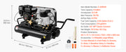 Charger l'image dans la visionneuse de galerie, Amocart 9 Gallon Twin-Tank Gas Powered Air Compressor 6.5 HP 9 CFM Gas Driven Air Compressor Tank on Wheel for Tire Inflation
