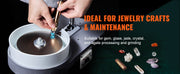 Charger l'image dans la visionneuse de galerie, Amocart Gem Faceting Machine 2800RPM 180W 110V with Faceted Manipulator 1 Bag of Triangle Abrasive Jade Rock Jewel Polisher
