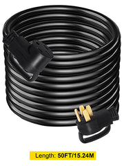 Bild in Galerie-Viewer laden, Amocart 25FT 36FT 50FT 50Amp RV Extension Cord N14-50 Plug Copper Wire Power Supply Cable for Trailer Motorhome Camper Use
