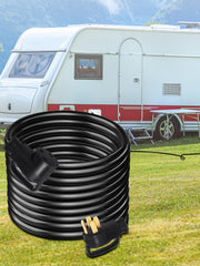 Bild in Galerie-Viewer laden, Amocart 25FT 36FT 50FT 50Amp RV Extension Cord N14-50 Plug Copper Wire Power Supply Cable for Trailer Motorhome Camper Use
