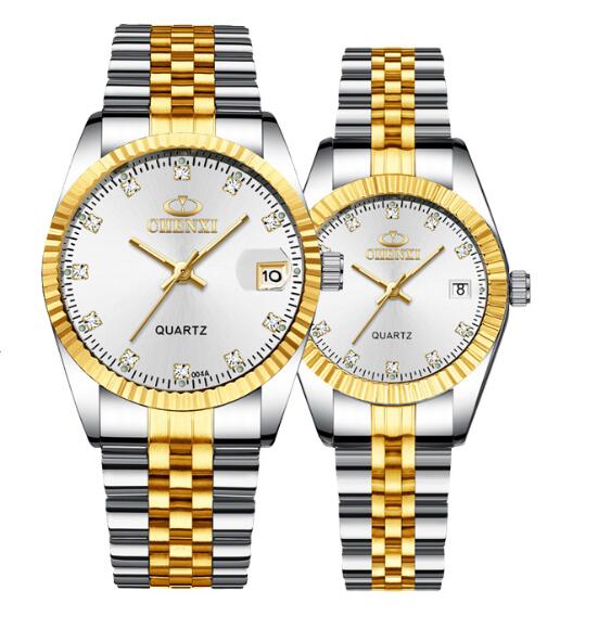 Golden couple watch men - AMOCART6958a5fa81138a5182938299ffd4d8c3