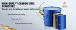 SucceBuy 10 Gal Fryer Grease Bucket Carbon/Stainless Steel Rust-Proof Coat Transport Container Lock Clips Filter Bag for Hot Oil
