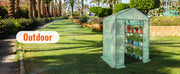 Charger l'image dans la visionneuse de galerie, Amocart 4.6x4.6x6.6ft Walk-in Greenhouse with Shelves High Strength PE Cover with Zipper Door Suitable for Planting and Storage
