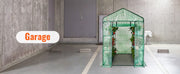 Charger l'image dans la visionneuse de galerie, Amocart 4.6x4.6x6.6ft Walk-in Greenhouse with Shelves High Strength PE Cover with Zipper Door Suitable for Planting and Storage
