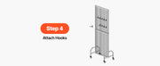 Bild in Galerie-Viewer laden, Amocart Grid Wall Panel Wire Grid Panels Display Rack Movable Art Display Shelf with Wheel Carbon Steel Gridwall for Craft Show
