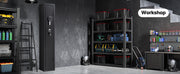 Charger l'image dans la visionneuse de galerie, Amocart Gun Safe Cold-Rolled Steel Fireproof Cabinet with Keypad &amp; Key with Magazine and Lighting Adjustable Racks for Rifles
