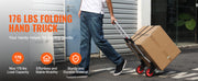 Charger l'image dans la visionneuse de galerie, Amocart 176 lbs Folding Hand Truck Dolly Aluminum Stair Climbing Cart with Telescoping Handle Luggage Trolley for Home Shopping
