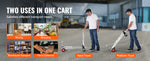Amocart Folding Hand Truck Aluminum Heavy Duty Industrial Collapsible Dolly Cart for Transport Moving in Warehouse Supermarket