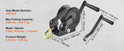 Charger l'image dans la visionneuse de galerie, Amocart Hand Winch Boat Trailer Winch Heavy Duty Rope Crank Polyester Strap &amp; Two-Way Ratchet Manual Operated Hand Crank Winch
