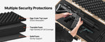 Amocart Hard Rifle Case Lockable Rifle Case with Pre-cut Foams Wheels IP67 Waterproof Pistol Storage Cases for Rifles Shotguns