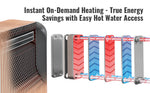 Amocart Heat Exchanger 5"x 12" 80 Plates Brazed Plate Stainless Steel For Floor Heating Water Heating Snow Melting Beer Cooling