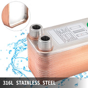 Bild in Galerie-Viewer laden, Amocart 30/40/60 Plates Heat Exchanger Wort Chiller Stainless Steel Homebrew Brewing Beer Cooler Counterflow  Water Heating
