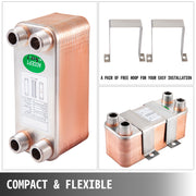 Bild in Galerie-Viewer laden, Amocart 30/40/60 Plates Heat Exchanger Wort Chiller Stainless Steel Homebrew Brewing Beer Cooler Counterflow  Water Heating
