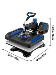 Charger l'image dans la visionneuse de galerie, Amocart Heat Press Machine 12 x 15 /15x15 Inches Fast Heating 360 Swing Away Digital Sublimation T-shirt Vinyl Transfer Printer
