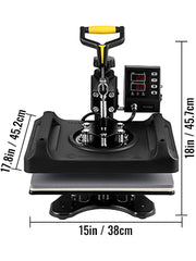 Charger l'image dans la visionneuse de galerie, Amocart 30*38CM 8 in 1 Combo Upgrade Heat Press Machine 360° Rotation Sublimation Printer Cap Shirt Mug Plate 2D Heat Transfer

