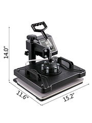 Bild in Galerie-Viewer laden, SucceBuy Combo Heat Press Machine 5/6/8 in 1 30*38CM 38*38CM Muntifunctional Sublimation Printer Transfer Mug Hat Plate T-Shirt
