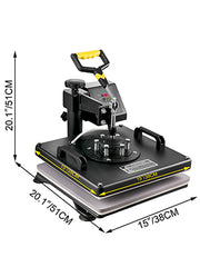 Bild in Galerie-Viewer laden, Amocart Combo Heat Press Machine 5/6/8 in 1 30*38CM 38*38CM Muntifunctional Sublimation Printer Transfer for Mug Hat Plate
