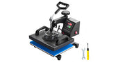Charger l'image dans la visionneuse de galerie, Amocart 12x10 In Dual Digital Heat Press Machine 650W Swing Away 360 Degree Rotation Transfer Sublimation Printing for T-Shirt
