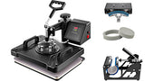 Bild in Galerie-Viewer laden, SucceBuy Combo Heat Press Machine 5/6/8 in 1 30*38CM 38*38CM Muntifunctional Sublimation Printer Transfer Mug Hat Plate T-Shirt
