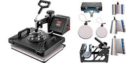 Bild in Galerie-Viewer laden, SucceBuy Combo Heat Press Machine 5/6/8 in 1 30*38CM 38*38CM Muntifunctional Sublimation Printer Transfer Mug Hat Plate T-Shirt
