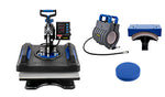 Amocart 5/8in1 15x15"/12x15"Dual-tube Heating Insulation Cotton Heat Press Sublimation Machine 360°Swing Design for Tshirts Etc