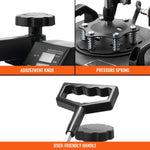 Amocart 12x10Inch Dual Digital Heat Press Machine 650W Swing Away 360 Degree Rotation Transfer Sublimation Printing for T-Shirt