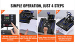 Amocart Heat Press Machine Heat Transfer Machine 30oz Tumbler Press 360° Swing Away Digital T-Shirt Pressing Coating