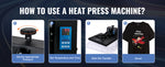 Amocart Heat Press Machine 15" x 15" /16" x 20" /16" x 24" Sublimation Printer Manual Clamshell Transfer on DIY T-shirt Pillow