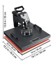 Bild in Galerie-Viewer laden, Amocart 2In1 Heat Press Machine 38*38CM Multifunctional 360° Swing-Away Digital Sublimation Printer Transfer DIY T-shirt Cap
