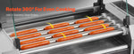 SucceBuy Hot Dog Roller 12/18/30 Hot Dog 5/7/11 Rollers Stainless Steel 750-1600W with Dual Temp Control Removable Shelf & Tray