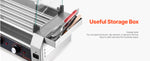 SucceBuy Hot Dog Roller 12/18/30 Hot Dog 5/7/11 Rollers Stainless Steel 750-1600W with Dual Temp Control Removable Shelf & Tray