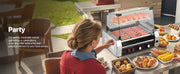 Charger l'image dans la visionneuse de galerie, Amocart 5 7 11 Rollers Hot Dog Roller Stainless Steel Sausage Grill Cooker Commercial Hot Dog Machine with Dual Temp Control
