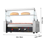 Amocart  5/7/11 Commercial Hot Dog Roller Electric Sausage Maker Barbecue Grill Machine for Camping Party Home Appliance 110V