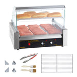Amocart 5/7/11 Rods Commercial Hot Dog Roller Electric Sausage Maker Barbecue Grill Machine for Camping Party Home Appliance