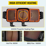 Amocart 2in1 Electric BBQ Pan Grill Hot Pot Multifunction Home Portable Smokeless Nonstick Detachable Hot Pot Barbecue Plate