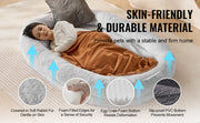 Bild in Galerie-Viewer laden, Amocart Human Dog Bed Human Dog Bed for Adult Human Size Dog Bed with Washable Faux Rabbit Fur Cover Egg Orthopedic Foam Grey
