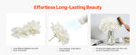 Amocart Artificial Flowers Real Looking White Silk Fake Hydrangea Bulk Faux Bridal Shower with Stem for DIY Wedding Bouquets