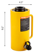 Amocart 20T/30T/60T Hollow Plunger Hydraulic Cylinder Jack Single Acting Ram Cylinder 100mm Heavy Duty Lifting Tool