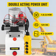 Charger l'image dans la visionneuse de galerie, Amocart 12V DC Double Acting Solenoid Hydraulic Power Pack Car Jack With 4.5L Tank Reservoir Dump Trailer Electric Lifting Tool

