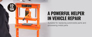 Charger l'image dans la visionneuse de galerie, Amocart 6/12T Hydraulic H-Frame Garage Floor Adjustable Shop Press with Plates 6T/12T Orange for Garages or Professional Shop
