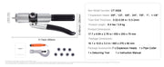 Charger l'image dans la visionneuse de galerie, Amocart Hydraulic Tube Expander w/ 7 Pipe Expander Heads Deburring Tool Pipe Cutter for Copper Aluminum Brass Soft Steel Pipes
