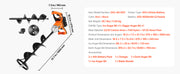 Charger l'image dans la visionneuse de galerie, SucceBuy Electric Ice Auger Cold-Resistant 2 in 1 Cordless Ice Fishing Augers and Earth Auger with 8" Ices &amp; Earth Drill Bit
