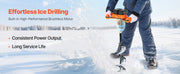 Charger l'image dans la visionneuse de galerie, Amocart Electric Ice Auger Cold-Resistant 2 in 1 Cordless Ice Fishing Augers and Earth Auger with 8" Ices &amp; Earth Drill Bit
