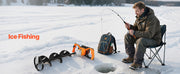 Charger l'image dans la visionneuse de galerie, Amocart Electric Ice Auger Cold-Resistant 2 in 1 Cordless Ice Fishing Augers and Earth Auger with 8" Ices &amp; Earth Drill Bit
