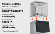 Charger l'image dans la visionneuse de galerie, Amocart 250LBS Commercial Ice Maker with Storage Bin Ice Bin Stainless Steel Ice Maker Machine with Filter for Home Bar Hotel
