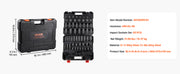 Charger l'image dans la visionneuse de galerie, Amocart 26/65PCs US Plus Drive Impact Socket Set Deep Standard Socket Set SAE Metric 6 Point CR-V Cr-Mo Alloy Steel Auto Repair

