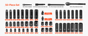 Load image into Gallery viewer, Amocart in Drive Impact Socket Set Impact Sockets Different SAE and Various Sizes with Extension Bars Cr-V Steel Carrying Case
