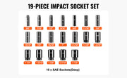 Load image into Gallery viewer, SucceBuy 19 Impact Socket Set 1/2" Impact Sockets Deep Socket 6-Point Sockets 1/2 Inches Drive Socket Impact 3/8 inch 1-1/2 inch

