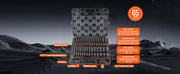 Charger l'image dans la visionneuse de galerie, SucceBuy 1/2" 3/8" Drive Impact Socket Set 13/23/33/34/48/65/90PCs SAE Metric Cr-V/Cr-Mo Socket Set 6 Point Alloy Steel Repair
